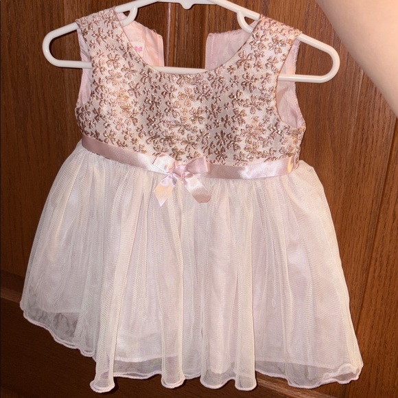 Baby Pink Formal Peacoat & Matching Dress Combo - Picture 2 of 4